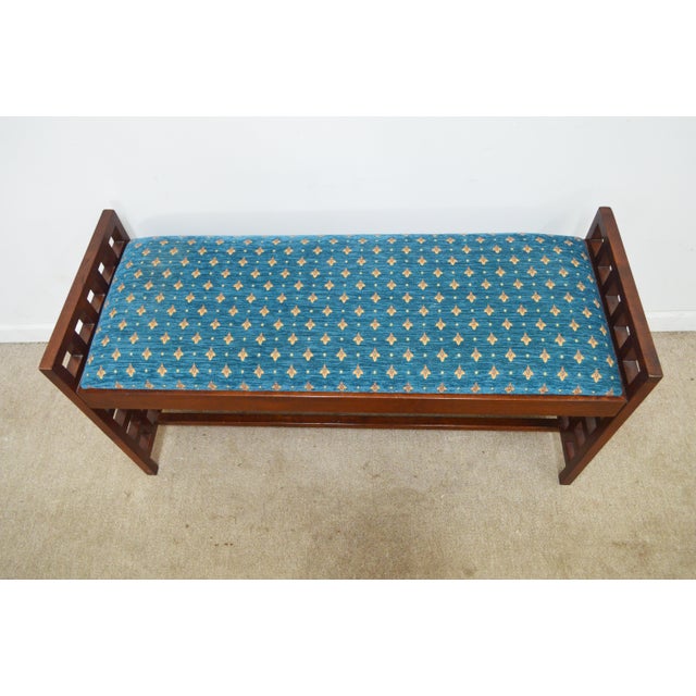 Early 21st Century Stickley Cherry Bench For Sale - Image 5 of 10