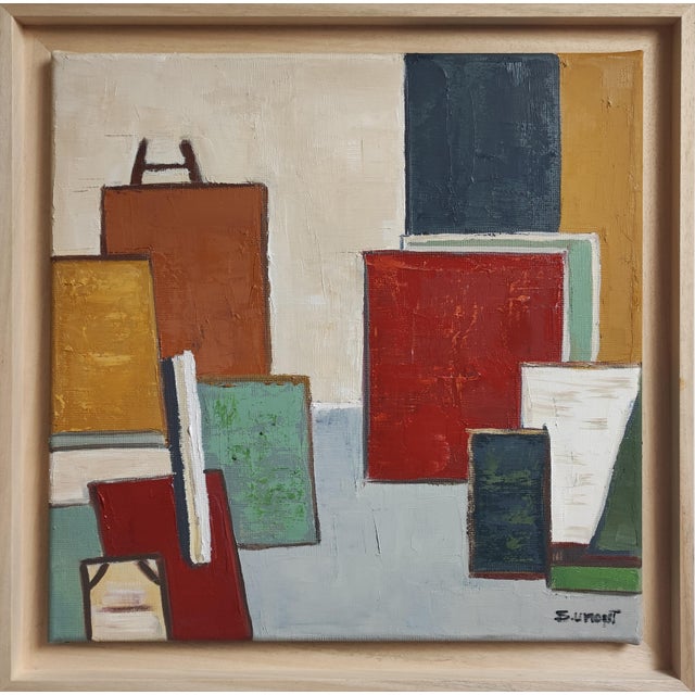 Artist Studio, Abstract, Moder, Geometric Framed by Sophie Dumont For Sale - Image 6 of 8