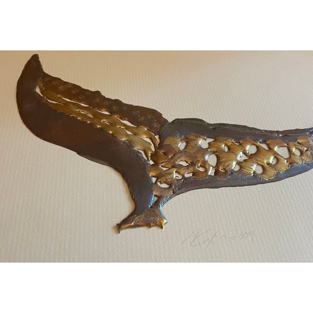 Contemporary 2009 Whale Tail Metal Sculpture For Sale - Image 3 of 3