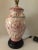 Italian Vintage Mid 20th Century Italian Glazed Ceramic Pink Floral Table Lamp For Sale - Image 3 of 13
