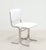 Vintage Italian Chrome-Plated Metal Chairs with White Leather Seats, 1970s, Set of 6 For Sale - Image 4 of 9