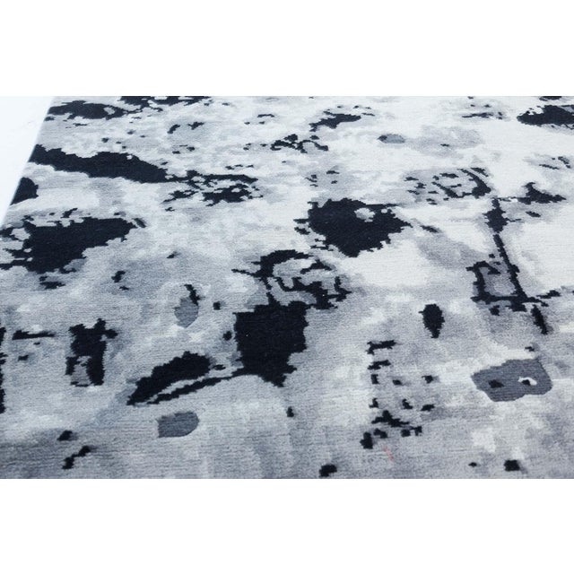 Early 21st Century Contemporary Smoky Leopard Rug in Black and Grey by Doris Leslie Blau For Sale - Image 5 of 10