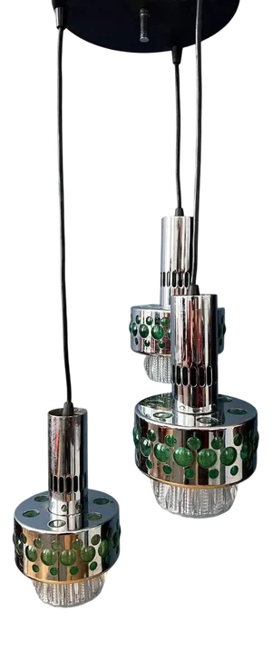 Vintage Space Age Massive Cascade Pendant Lamp