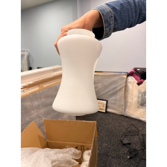 Brass Vintage Stilnovo 6 Arm Chandelier For Sale - Image 8 of 13