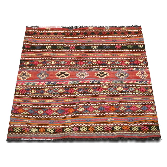 1950s 1950s Turkish Kilim For Sale - Image 5 of 6