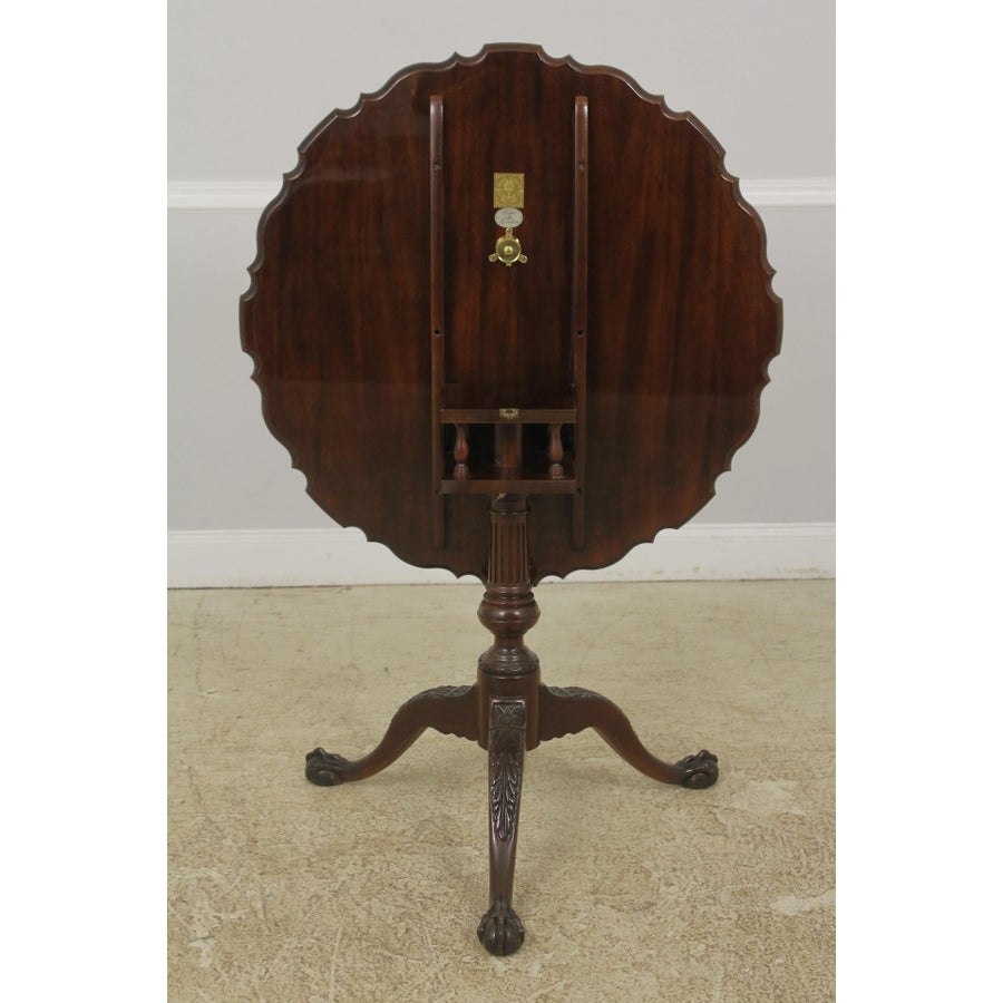 Baker Historic Charleston Chippendale Mahogany Tilt Top