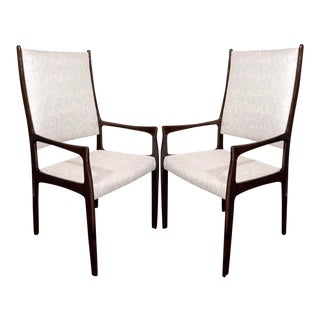 Set of Six Mid-Century Modern High Back Dining Chairs in the Style of Gio Ponti For Sale