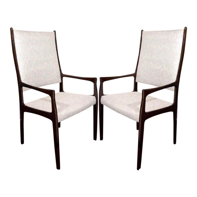 Set of Six Mid-Century Modern High Back Dining Chairs in the Style of Gio Ponti For Sale
