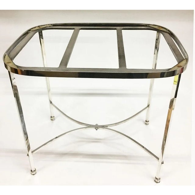 English Silver-Plated Tea Table from Harrison Brothers & Howson, Set of 2 For Sale - Image 5 of 11