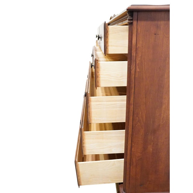 Wood Durham Furniture Saville Row Collection Solid Cherry Early American 52" Master Chest 980-169 For Sale - Image 7 of 14