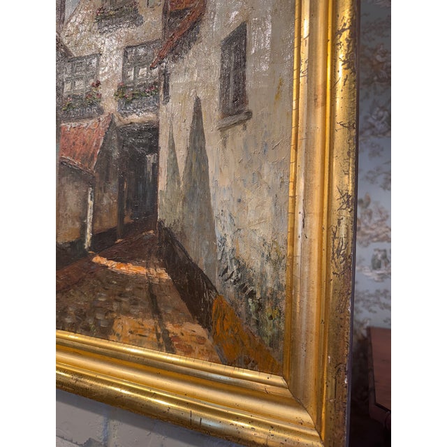 Traditional 19th Century Belgian Flemish Oil on Canvas For Sale - Image 3 of 8