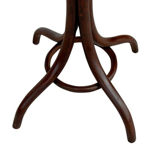 Wood Early 20th Century Early Thonet Style Pedestal Table With Cork Top For Sale - Image 7 of 10