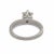 Metal Mid Century Diamond Platinum Solitaire Engagement Ring, Size 5.25 For Sale - Image 7 of 7