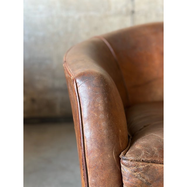 Contemporary Bart Van Bekhoven 'Cocoon' Leather Lounge Chair For Sale - Image 3 of 10