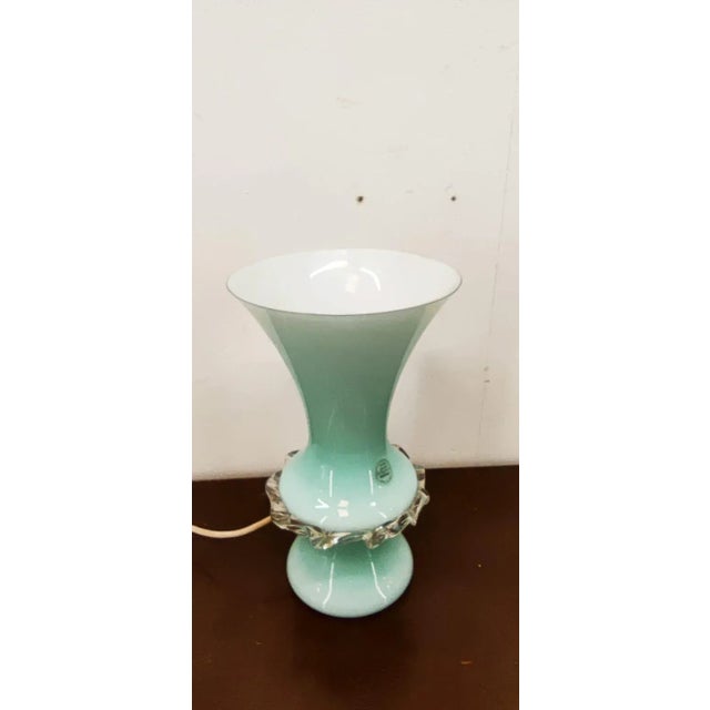 Murano Glass Vase Table Lamp For Sale - Image 4 of 12