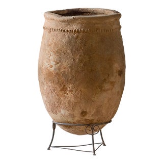 Large Antique Moroccan Berber Clay Jar, Early 20th Century For Sale