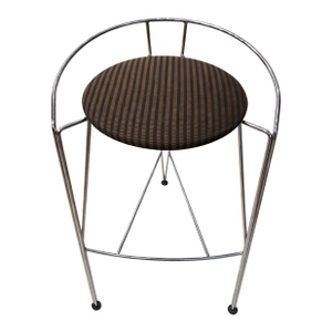 1980s Rare Authentic Pascal Morgue Silver Moon Bar Stools