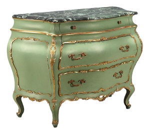 Baroque Style Lacquered and Gilded Chest of Drawers