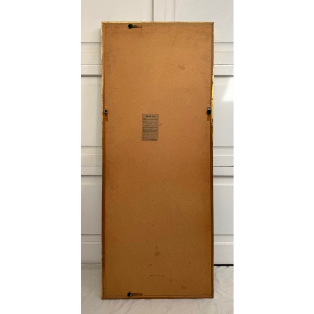 Gold 1960's LaBarge Faux Bamboo Gilt Mirror With Gold Mirrored Border For Sale - Image 8 of 10