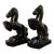 l.e.. Smith Black Amethyst Glass Rearing Horse Figurines – Mid 20th Century Pair For Sale