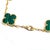 Early 21st Century Vca 18k Yellow Gold Malachite Alhambra Bracelet For Sale - Image 5 of 9