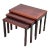 Mid 20th Century Set of 3 Danish Modern Rosewood Nesting Tables by Velje Stole For Sale