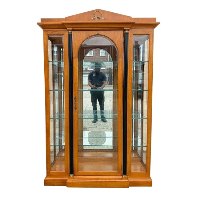 Thomasville Grand Classics Neoclassical Cherry Biedermeier Curio China Cabinet A For Sale