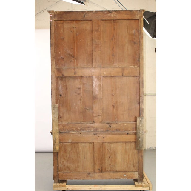 French Louis Philippe Bleached Step-Back Cupboard With Original Painted Interior, 19th Century For Sale - Image 12 of 12