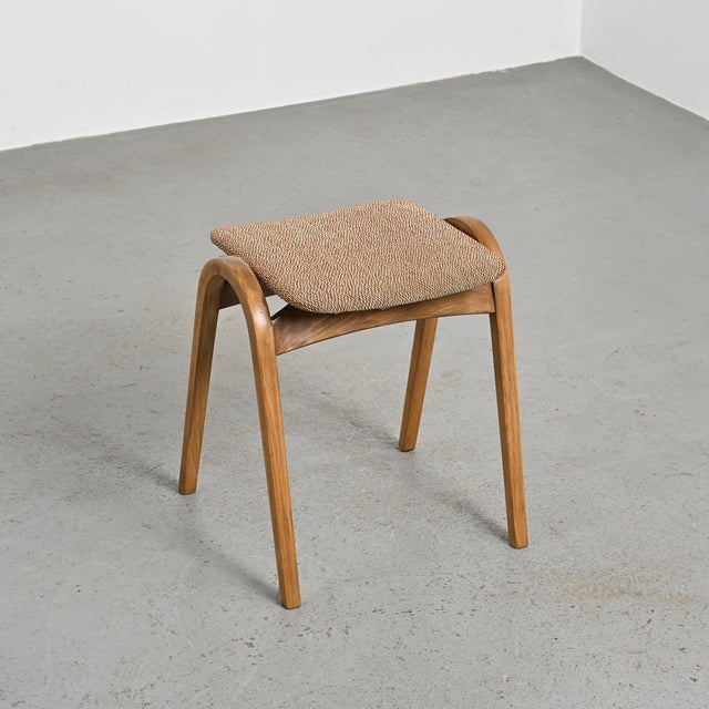 Brown Stool by Isamu Kenmochi for Akita Mokko, Japan, 1960s For Sale - Image 8 of 15