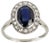 Gold Ring with Sapphire and Diamonds For Sale