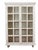 Display Cabinet with Shelves and Whitewashed English Glass Doors For Sale