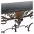 Metal Large Heavy Wall Wrought Iron Base Marble Top Console Hall Entry Table For Sale - Image 7 of 12