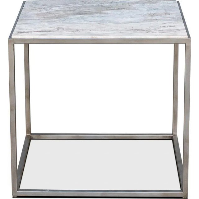 Contemporary Sarreid Ltd. Contemporary Cube Side Table For Sale - Image 3 of 6