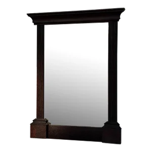 Antique Federal Column Mirror With Original Glass, Circa Mid 19th Century