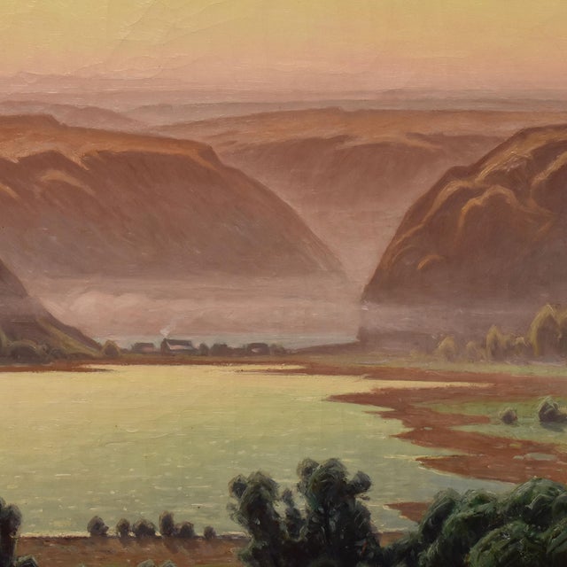 William Didier Pouget, Lake Chambly, 1900s, Oil on Canvas For Sale - Image 7 of 12