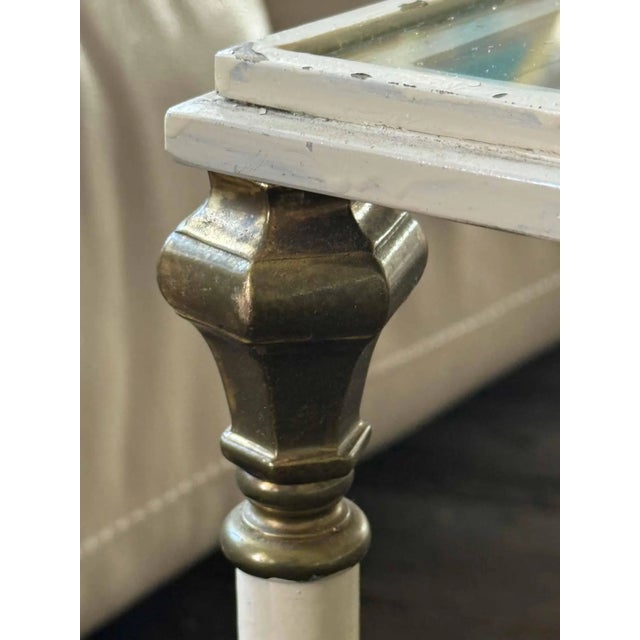 Mid 20th Century Iron Coffee Table With Brass Detail For Sale - Image 5 of 7