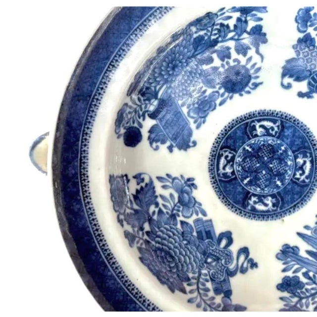 Blue Chinese Blue Fitzhugh Porcelain Hot Plates Set of Four For Sale - Image 8 of 12