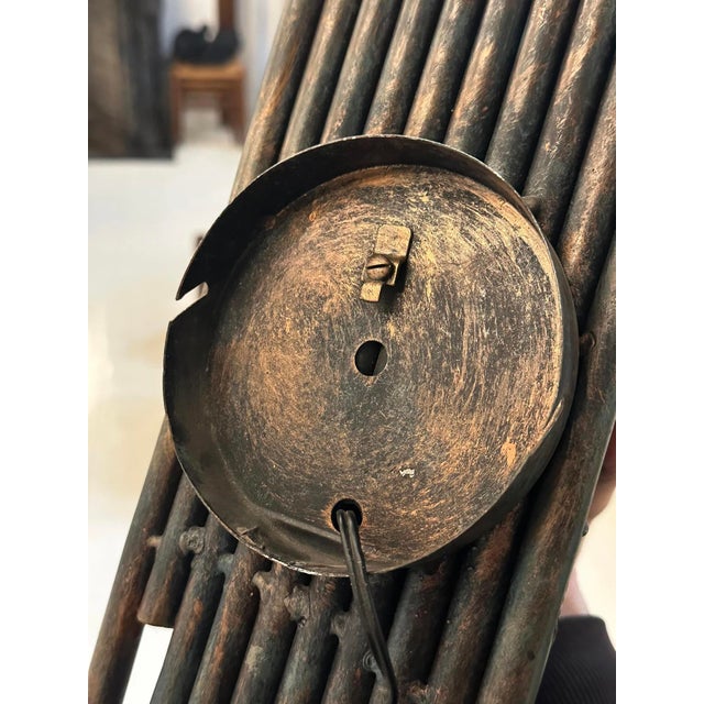 1970s Brutalist Torched Steel and Amber Glass Sconces by Marcello Fantoni, Italy, 1970s, Set of 3 For Sale - Image 5 of 10