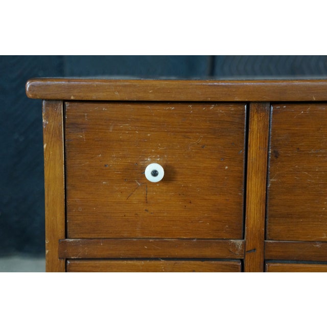 Mid Century Early American Style Apothecary Cabinet Spice Chest Side End Table For Sale - Image 6 of 18