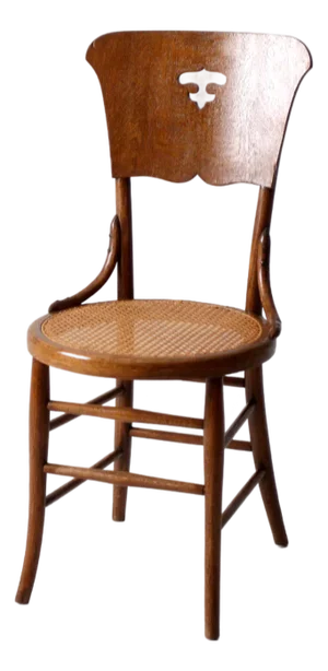 Early 1900s Bentwood Chair With Caned Seat