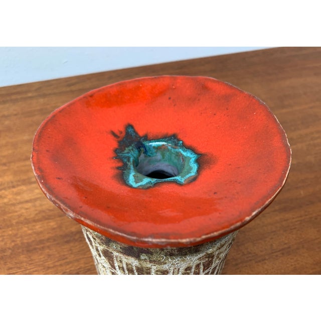 Mid-Century Modern German Studio Pottery Mushroom Vase from Hase Dietz Keramik, 1960s For Sale - Image 9 of 18