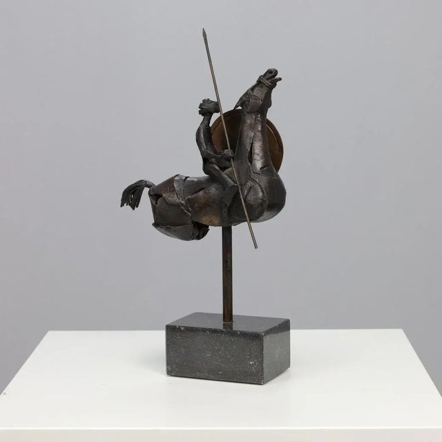 Metal Jaroslawa Dankowa, Sculpture Between Heaven and Earth, 1990s, Bronze with Stone Base For Sale - Image 7 of 7