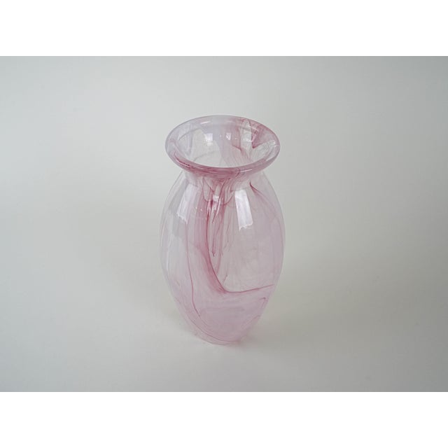 Glass Italian Pink Glass Vase, 1980s For Sale - Image 7 of 10