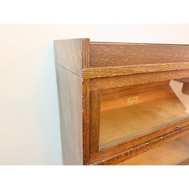 Brown 1920s Globe Wernicke Barrister Bookcase For Sale - Image 8 of 11