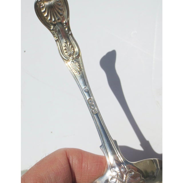Neoclassical Antique Sterling Silver Ladle Dated 1903 London 3 Oz. For Sale - Image 3 of 6