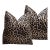 Set of 2 Thibaut Amur Leopard Cut Velvet Designer Throw Pillows For Sale