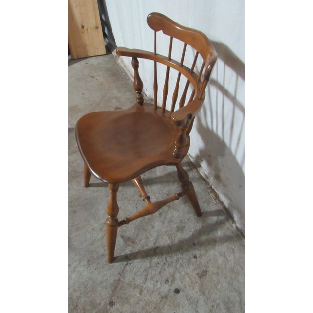 Farmhouse 1980s Ethan Allen Maple Winsor Chair Farmhouse For Sale - Image 3 of 6