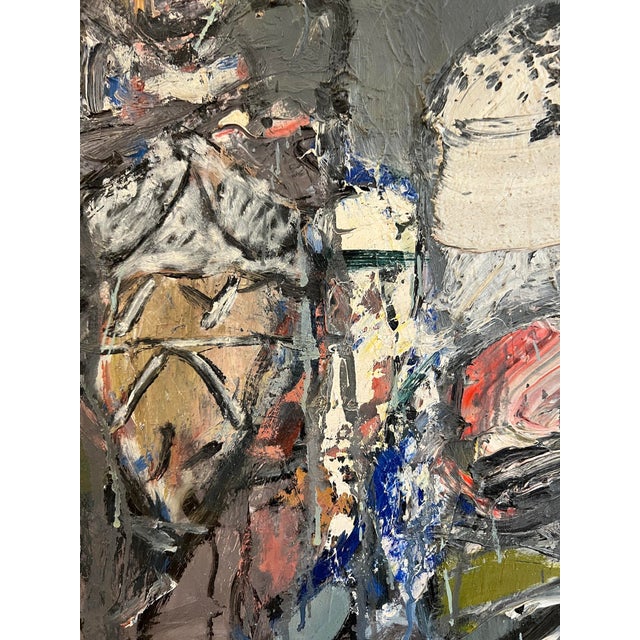 1980s Michel Gemignani, Les Soeurs "Trouillard", 1988, Oil on Paper Mounted on Canvas, Framed For Sale - Image 5 of 11