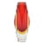 Vintage Murano Alessandro Mandruzzato Faceted Red, Yellow Sommerso Glass Vase For Sale