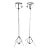 Mid-Century Adjustable, Wrought Iron Tripod Plant Stands, Indoor/Outdoor, Pair For Sale